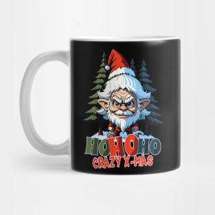 Crazy X-mas , ho ho ho Santa troll Mug